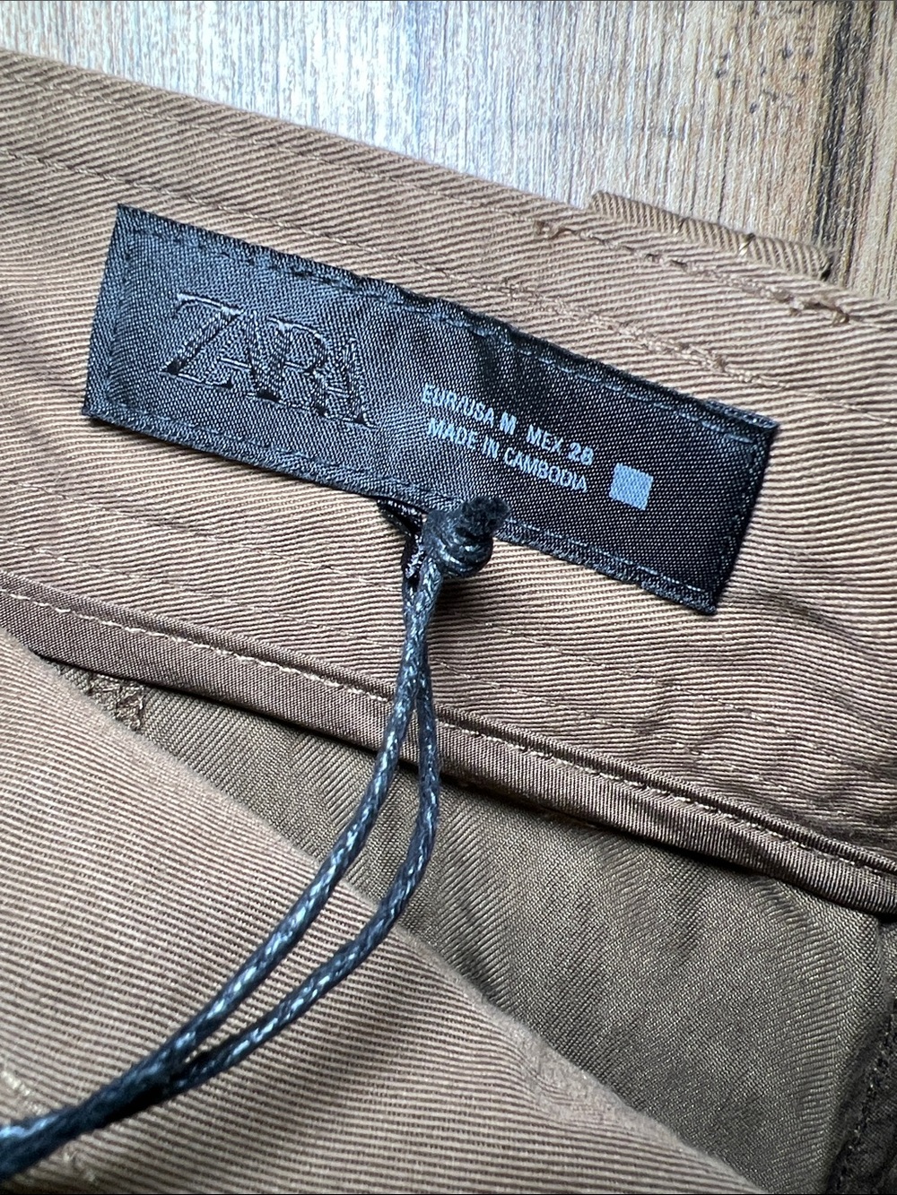 NEW! Zara Olive Cargo Wide-Leg Pants - Women Size M - Picture 10 of 10